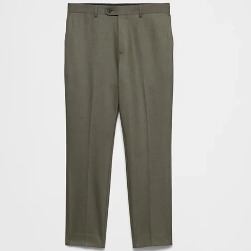 Banana Republic Tailored-Fit Sharkskin Sage Green Suit Trouser, 31Wx30L, EUC
